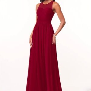 Elegant Burgundy Sleeveless Dress